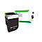 Toner original Lexmark 802HE, pack individuel, noir