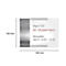 Rectangular door sign with room number, name, and office hours. Grey-silver and white color scheme. Dimensions: 120 x 160 mm.