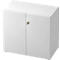 TOPAS LINE archiefkast, 2 dossierhoogtes, afsluitbare deuren, wit/wit