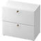 TOPAS LINE archiefkast, 2 dossierhoogtes, met volledig uittrekbare lade, wit/wit