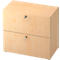 TOPAS LINE archiefkast, 2 dossierhoogtes, met volledig uittrekbare loper, ahorn decor/mapeldoorn decor
