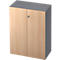 TOPAS LINE archiefkast, 3 dossierhoogtes, afsluitbare deuren, grafiet/eiken decor