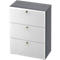 TOPAS LINE archiefkast, 3 dossierhoogtes, met volledig uittrekbare lade, grafiet/wit