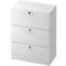 TOPAS LINE archiefkast, 3 dossierhoogtes, met volledig uittrekbare lade, wit/wit