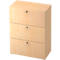 TOPAS LINE archiefkast, 3 dossierhoogtes, met volledig uittrekbare loper, ahorn decor/mapeldoorn decor