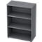 TOPAS LINE boekenkast, 3 OH, spaanplaat, B 800 x D 400 x H 1100 mm, grafiet
