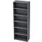 TOPAS LINE boekenkast, spaanplaat, 6 OH, 5 legborden, B 800 x D 400 x H 2156 mm, grafiet