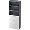 TOPAS LINE combinatiekast, 6 dossierhoogtes, legbord en hangmappensysteem, grafiet/wit