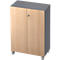 TOPAS LINE rolkast, 3 dossierhoogtes, afsluitbare deuren, grafiet/eiken decor