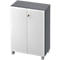 TOPAS LINE rolkast, 3 dossierhoogtes, afsluitbare deuren, grafiet/wit