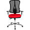 Topstar Bürostuhl Head Point Deluxe, mit Armlehnen, Synchronmechanik, Muldensitz, Netzrücken, schwarz/rot/alusilber