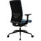 Topstar Bürostuhl Sitness AirWork G, Sandwich-Polsterung, 3D-Flachsitz, Synchronmechanik, höhenverstellbare Lordosenstütze, AGR-zertifiziert, petrol blau