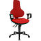 Topstar bureaustoel ERGO POINT, synchroonmechanisme, zonder armleuningen, speciale ergonomisch gevormde wervelsteun, rood