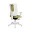 Topstar bureaustoel Sitness Life 50, met armleuningen, 3D-synchroonmechanisme, holle zit, netrugleuning, mosterd groen/wit