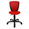 Topstar High S'cool kinderdraaifauteuil, zonder armleuningen, voorgevormde zitting, 3D-gaasrugleuning, rood/zwart