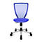 Topstar kinderdraaistoel Titan Junior, zonder armleuningen, voorgevormde zitting, netrugleuning, , met alu kruisvoet, blauw