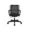 Black office chair rotating in different positions, on a white background.