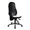 Office chair with white and black seat and backrest, chrome base and wheels, against a white background.