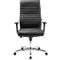 Topstar PRIME TIME 100 directiestoel, traploos in hoogte verstelbaar, met armleggers, synchroonmechanisme, leer, zwart