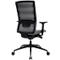 Topstar Sitness AirWork bureaustoel, met armleuningen, 3D auto-synchroon mechanisme, voorgevormde zitting, netrugleuning, grijs/zwart