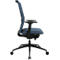 Topstar Sitness AirWork bureaustoel, met armleuningen, 3D auto-synchroon mechanisme, voorgevormde zitting, netrugleuning, petrol/zwart