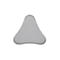 Gray, drop-shaped object against a white background.
