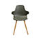 Topstar® T 2020 kuipstoel, 4-poot, desinfectiebestendig, met armleuningen, grijs/beuken