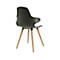 Topstar® T 2020 kuipstoel, 4-poot, desinfectiebestendig, met armleuningen, grijs/beuken