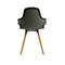 Topstar® T 2020 kuipstoel, 4-poot, desinfectiebestendig, met armleuningen, grijs/beuken