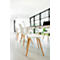 Topstar® T 2020 kuipstoel, 4-poot, desinfectiebestendig, met armleuningen, wit/beuken
