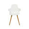 Topstar® T 2020 kuipstoel, 4-poot, desinfectiebestendig, met armleuningen, wit/beuken