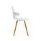 Topstar® T 2020 kuipstoel, 4-poot, desinfectiebestendig, met armleuningen, wit/beuken