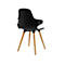 Topstar® T 2020 kuipstoel, 4-poot, desinfectiebestendig, met armleuningen, zwart/beuken