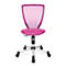Topstar Titan Junior, chaise pivotante pour enfants, sans accoudoirs, assise galbée, dossier en filet, rose/argental