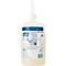 A cream-colored liquid soap bottle from the Tork brand. Inscription: Mild Liquid Soap, Premium, 1000ml.