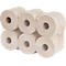 Tork® Toiletpapier Natural Mini Jumbo 120377, 2-laags, geschikt voor T2, 12 rollen van 850 vel elk, 100% gerecycled papier, natuurlijke kleur