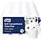 Ein Paket Toilettenpapier. Auf dem blauen Etikett steht: 'TORK, Soft Conventional Toilet Roll, 3 Ply, White, Premium'.