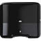 Black Tork paper towel dispenser with Tork logo. Recycling symbols below logo.