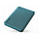 Disque dur externe turquoise avec logo TOSHIBA.