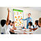 A teacher points to a whiteboard with a counting game. Children in class raise their hands.