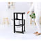 Tour de rangement BRISEN, avec roulettes, 3 x 16 litres, jusqu'à 30 kg, tiroirs amovibles des deux côtés, plastique recyclé, sans BPA, L 300 x l 366 x H 770 mm, blanc