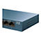 Vue latérale d'un switch réseau bleu. Étiqueté avec 'Link/Act', des ports et 'LiteWave LS108G'.