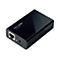 Schwarzer TP-Link PoE Injector mit Netzwerkkabel-Anschluss. Aufschrift: TP-Link, PoE Injector.