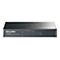Ein schwarzer TP-Link 8-Port Gigabit Desktop Switch mit LEDs, Markenlogo und Produktbezeichnung.