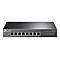 Schwarzer TP-Link 8-Port 2,5G Desktop Switch. Auf der Vorderseite befinden sich 8 Ports, daneben Anzeigen und Schriftzug.