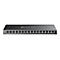 Ein grauer TP-Link Netzwerk-Switch mit mehreren Ports, vor weiÃŸem Hintergrund.