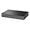 Schwarzer TP-Link Switch TL-SX1008 mit 8 Anschlüssen. Aufschrift: 8-Port 10G Multi-Gig Desktop/Rackmount Switch.