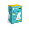 Ein Wi-Fi Range Extender von tp-link, verpackt in einer blau-gelben Box. Auf der Box ist ein Bild des Geräts sowie technische Daten abgebildet.