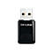 Schwarzer USB-WLAN-Adapter von TP-Link. Das Produkt hat einen schwarzen KÃ¶rper und einen weiÃŸen Stecker mit Aufdruck.