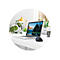 Trackball Kensington Pro Fit™ Ergo TB450, ergonomisch, kabellos, Batteriebetrieb, 400/800/1200/1600 dpi, PCR, grau-blau
